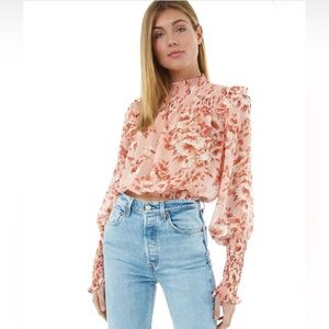 NWT Remi Blouse-Peach Floral